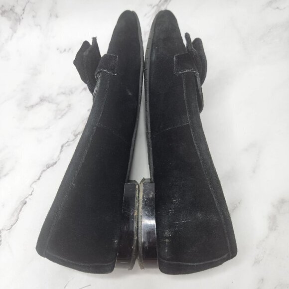 Donald J Pliner Women's 8 Harriet Suede Leather Black Loafers Flats - Picture 5 of 9